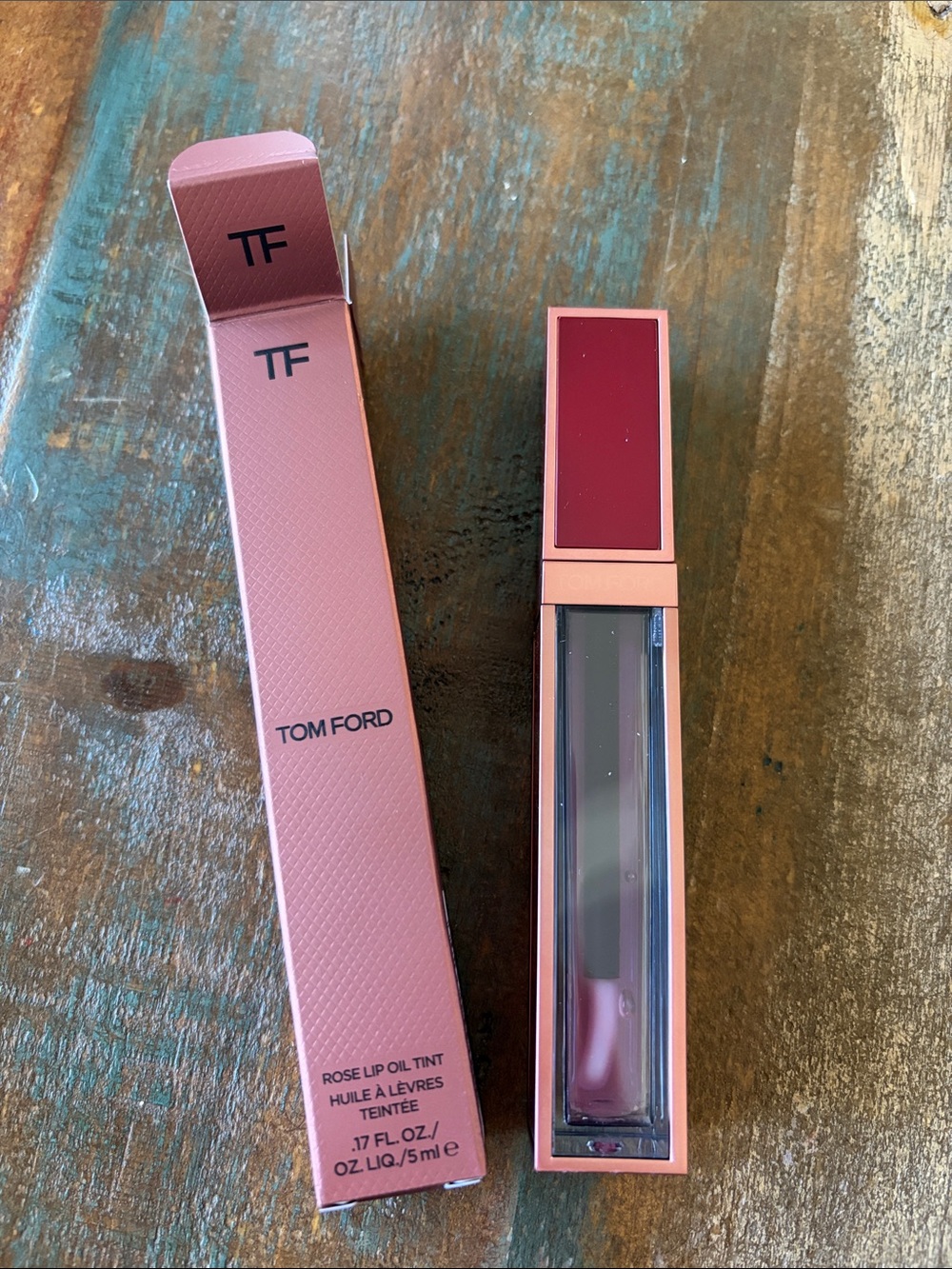 New Tom Ford Rose Lip Oil Tint full size